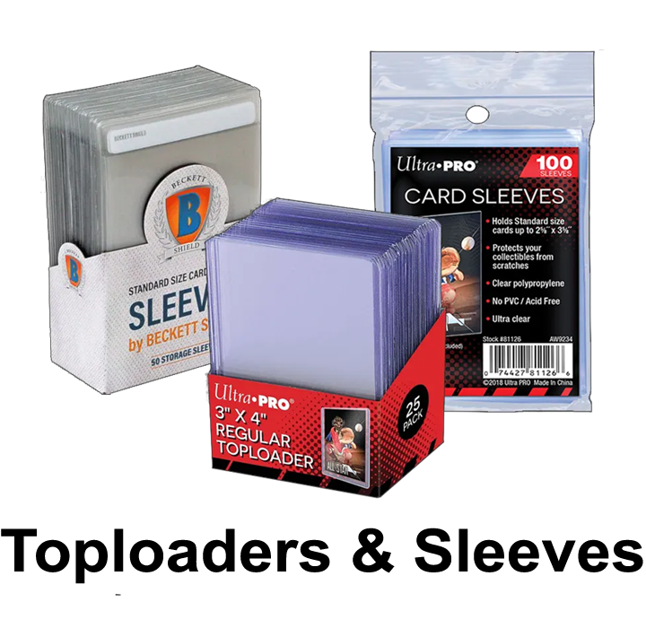 Trading Card Toploaders and Sleeves